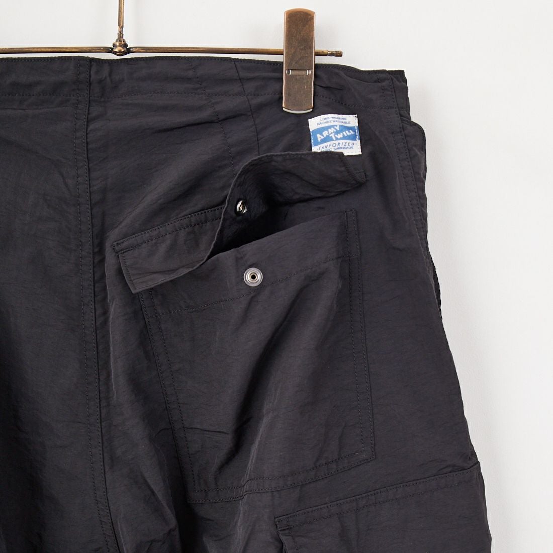 ARMY TWILL SANFORIZED [アーミーツイル サンフォライズド] ナイロンカーゴショーツ [AM-2515006] BLACK