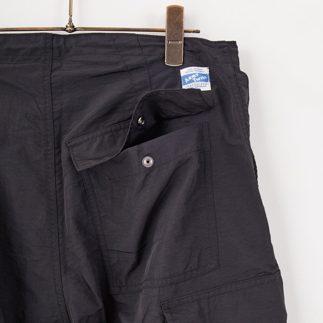 ARMY TWILL SANFORIZED [アーミーツイル サンフォライズド] ナイロンカーゴショーツ [AM-2515006] BLACK