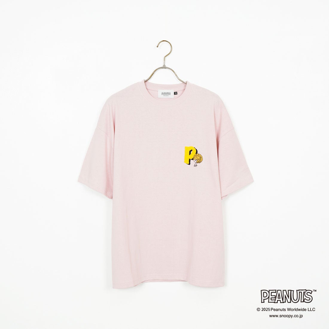 PEANUTS × JEANS FACTORY [ピーナッツ × ジーンズファクトリー] 別注 PEANUTS ヨセガキTシャツ [JFC-252-025-JF] PINK