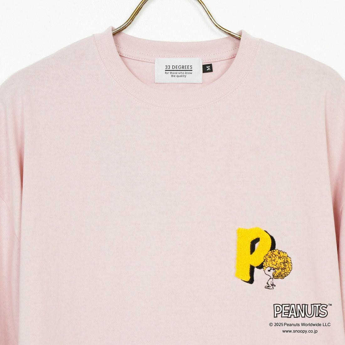 PEANUTS × JEANS FACTORY [ピーナッツ × ジーンズファクトリー] 別注 PEANUTS ヨセガキTシャツ [JFC-252-025-JF] PINK