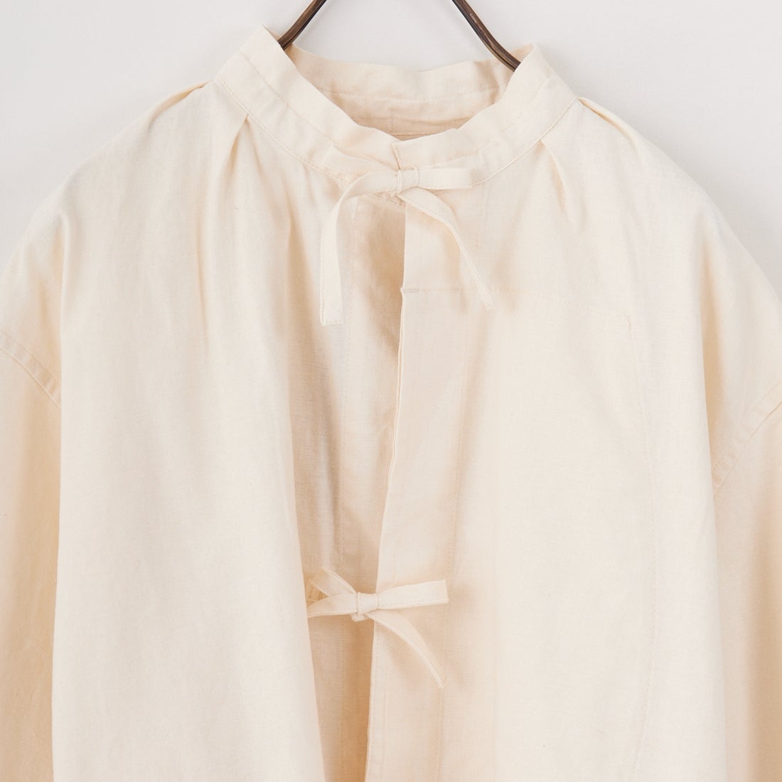 ARMY TWILL SANFORIZED [アーミーツイル サンフォライズド] コットンリネンスラブ ハーフスリーブスモックシャツ [AM-2517009] ECRU