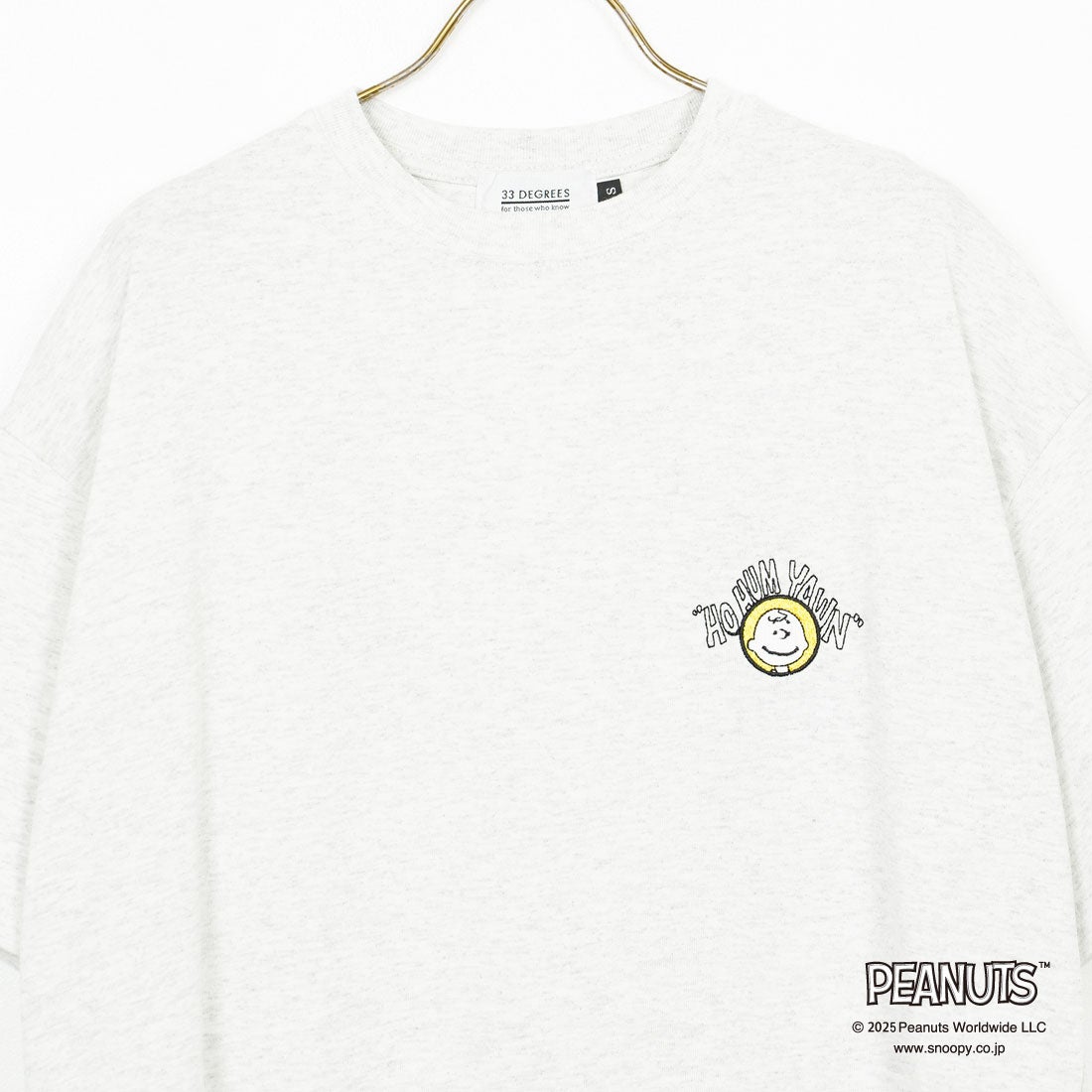 PEANUTS × JEANS FACTORY [ピーナッツ × ジーンズファクトリー] 別注 PEANUTS ヨセガキTシャツ [JFC-252-026-JF] OAT