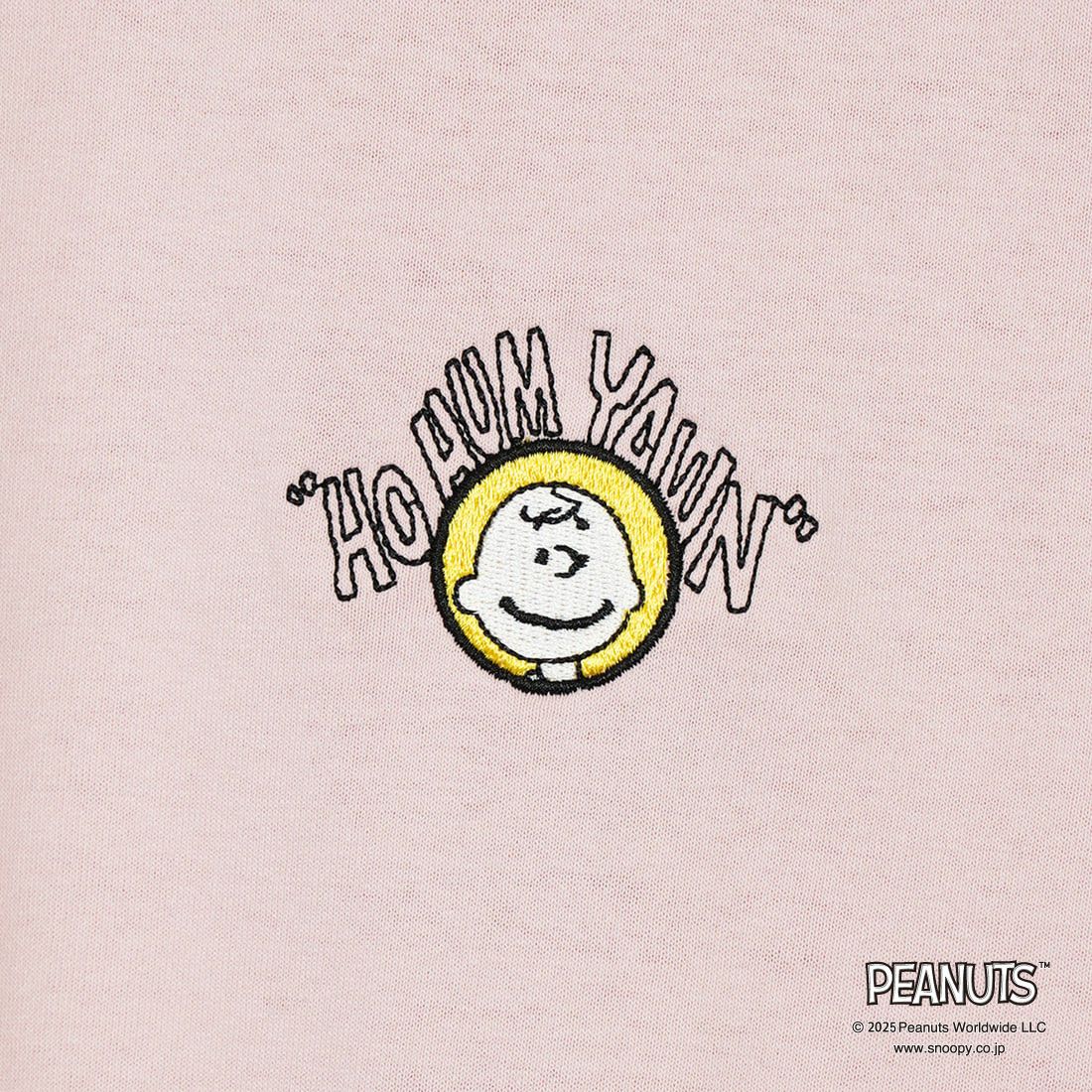 PEANUTS × JEANS FACTORY [ピーナッツ × ジーンズファクトリー] 別注 PEANUTS ヨセガキTシャツ [JFC-252-026-JF] PINK