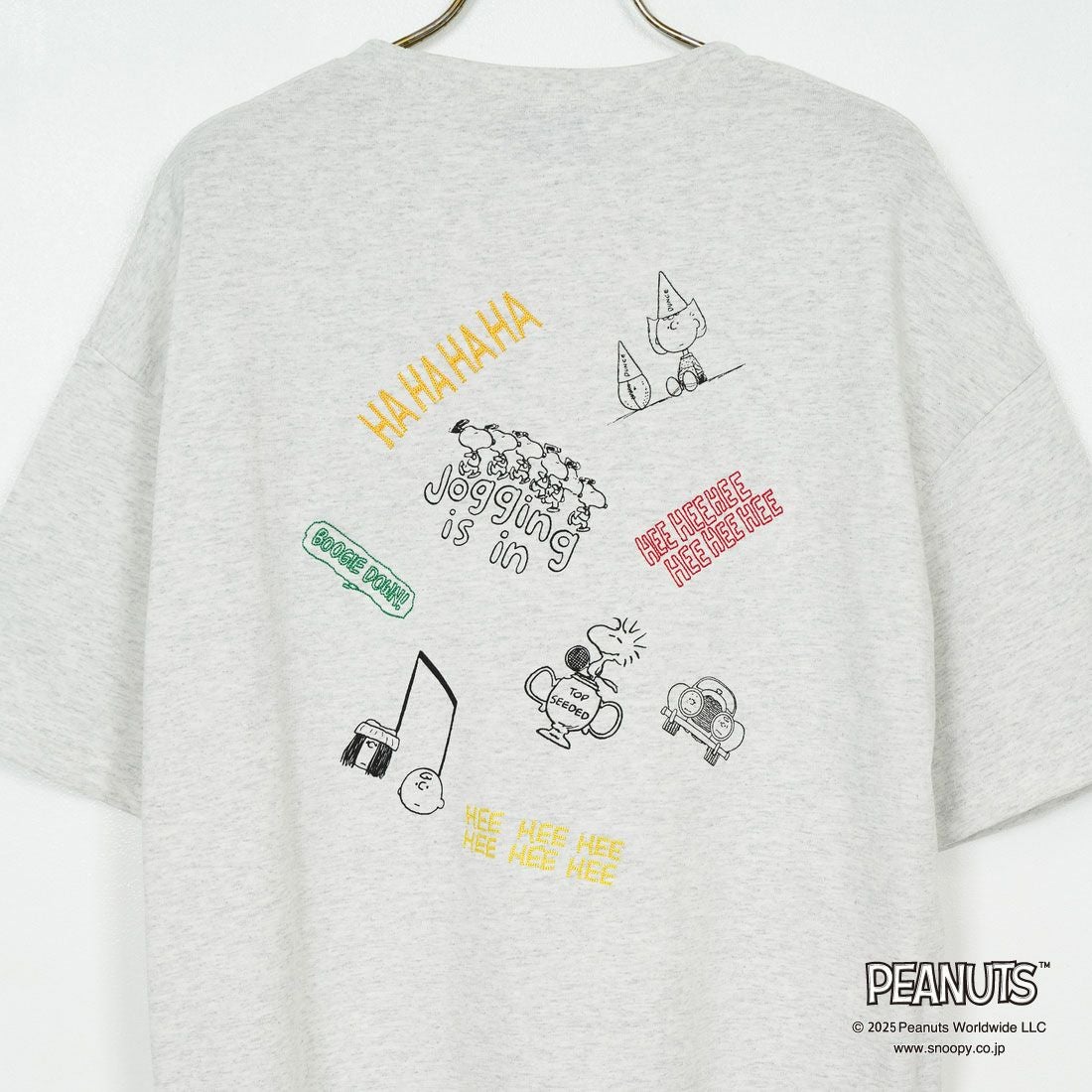 PEANUTS × JEANS FACTORY [ピーナッツ × ジーンズファクトリー] 別注 PEANUTS ヨセガキTシャツ [JFC-252-026-JF] OAT