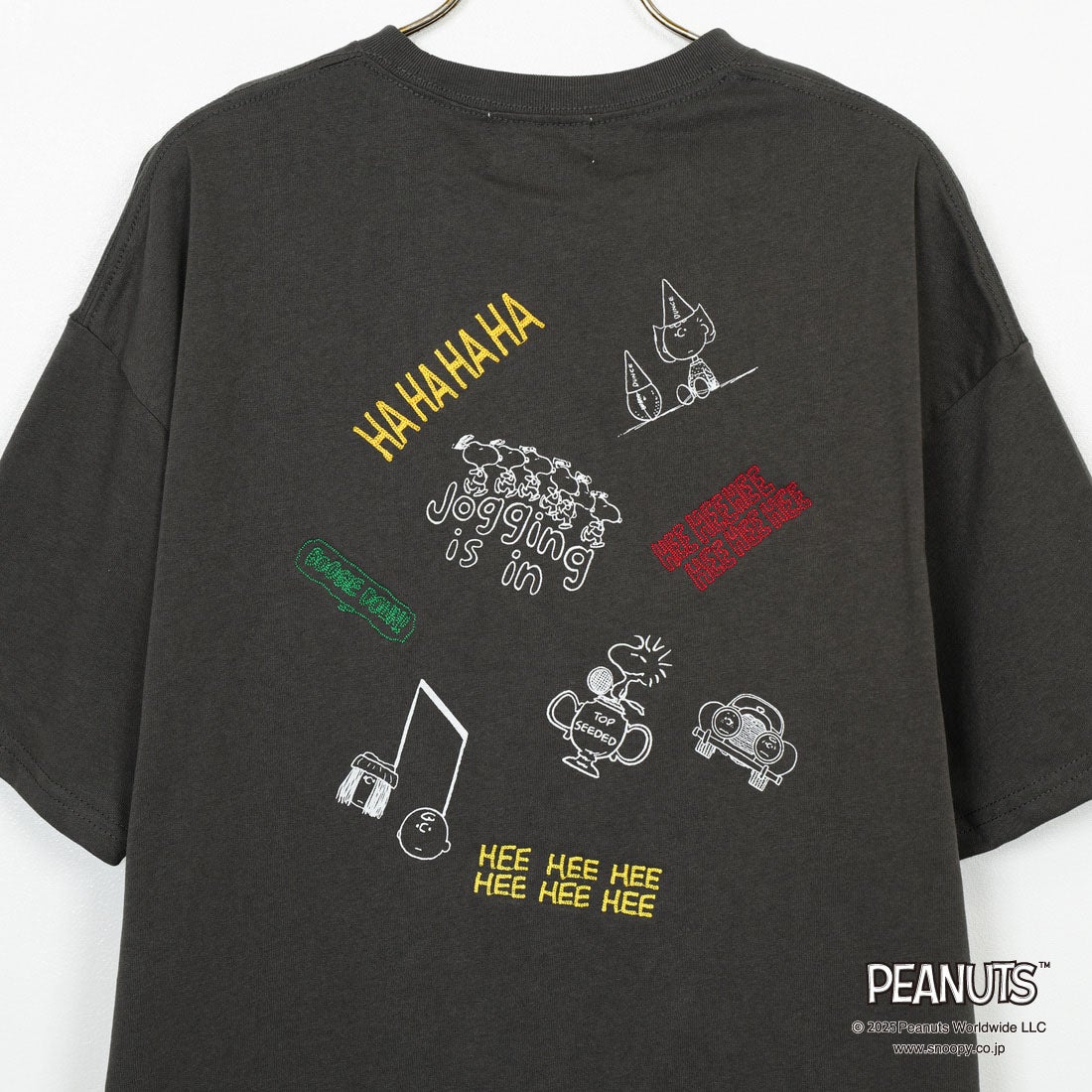 PEANUTS × JEANS FACTORY [ピーナッツ × ジーンズファクトリー] 別注 PEANUTS ヨセガキTシャツ [JFC-252-026-JF] SUMIKURO