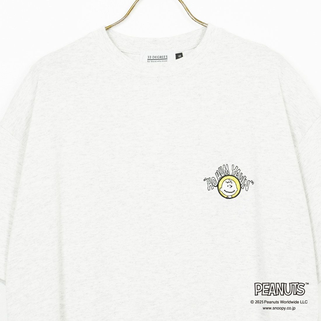 PEANUTS × JEANS FACTORY [ピーナッツ × ジーンズファクトリー] 別注 PEANUTS ヨセガキTシャツ [JFC-252-026-JF] OAT