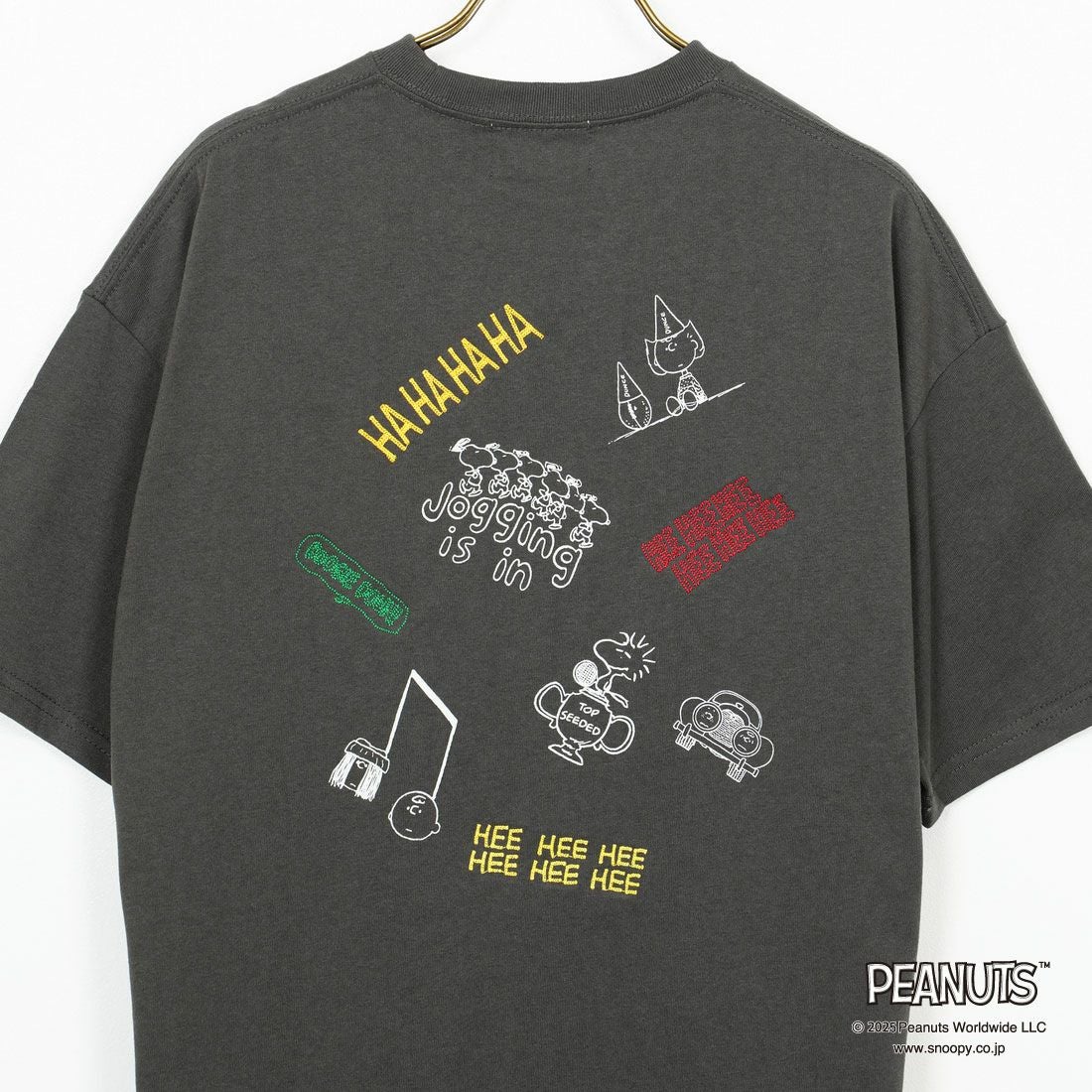 PEANUTS × JEANS FACTORY [ピーナッツ × ジーンズファクトリー] 別注 PEANUTS ヨセガキTシャツ [JFC-252-026-JF] SUMIKURO