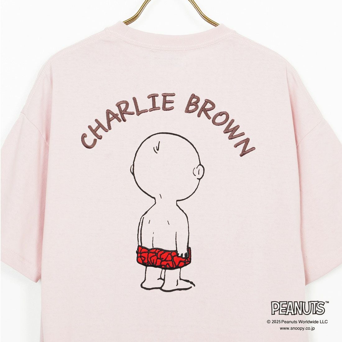 PEANUTS × JEANS FACTORY [ピーナッツ × ジーンズファクトリー] 別注 PEANUTS チャーリー・ブラウンTシャツ [JFC-252-027-JF] PINK