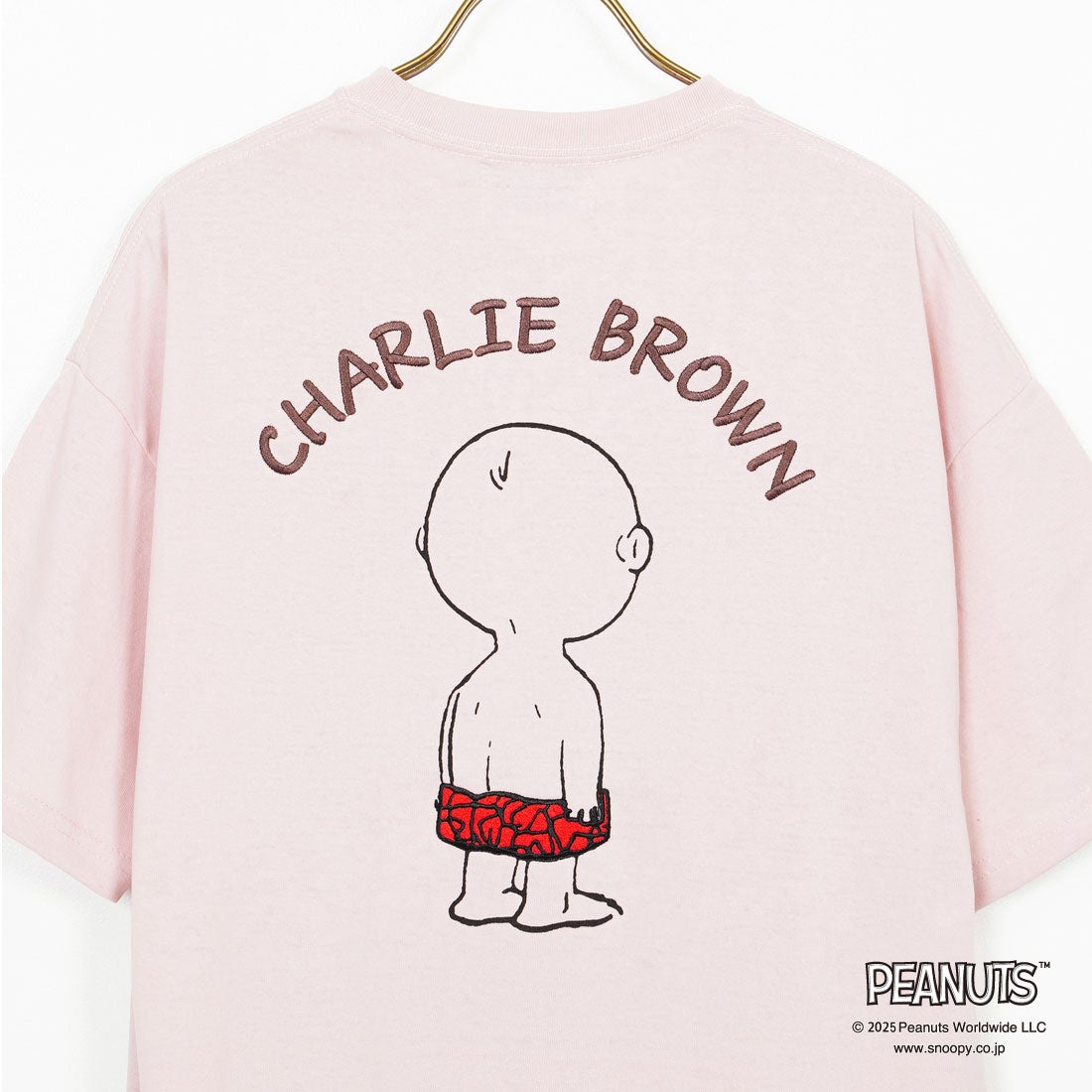 PEANUTS × JEANS FACTORY [ピーナッツ × ジーンズファクトリー] 別注 PEANUTS チャーリー・ブラウンTシャツ [JFC-252-027-JF] PINK