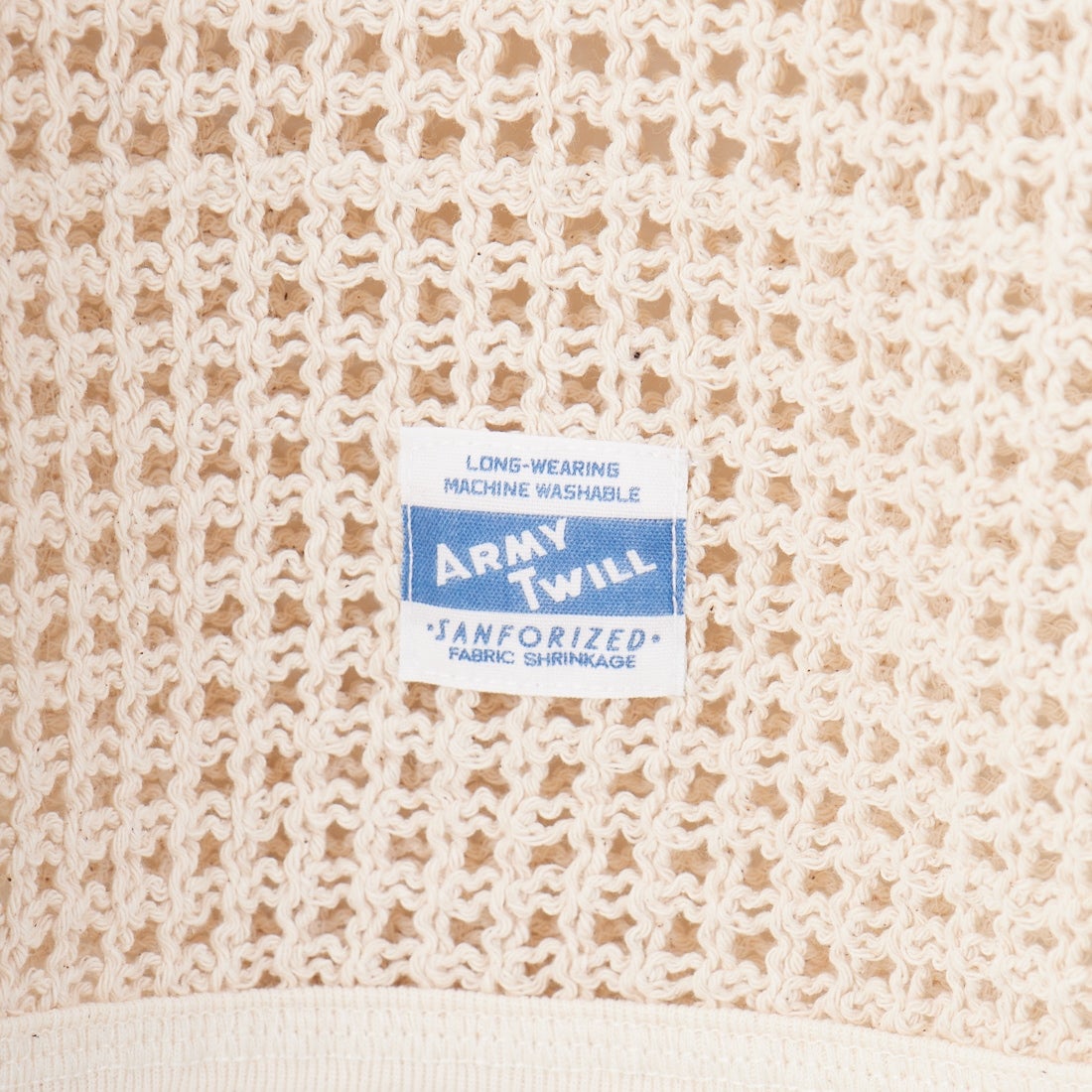 ARMY TWILL SANFORIZED [アーミーツイル サンフォライズド] コットンメッシュシャツ [AM-2513006] ECRU