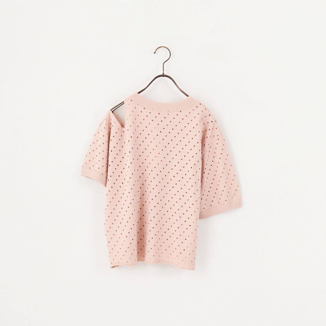 MEYAME [メヤメ] ドット ホール ジャガードTシャツ [MEY-2005] PINK