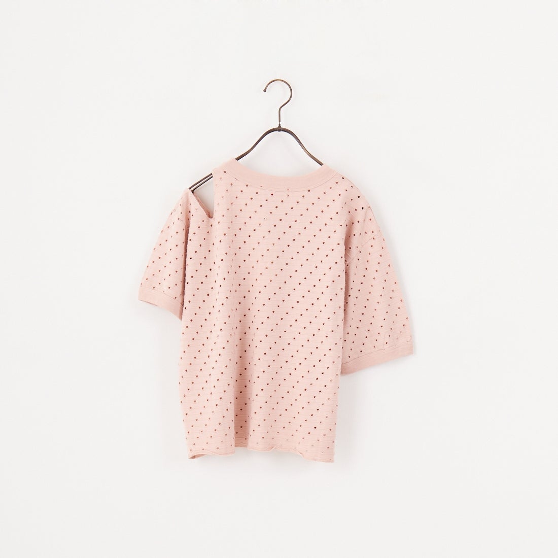 MEYAME [メヤメ] ドット ホール ジャガードTシャツ [MEY-2005] PINK