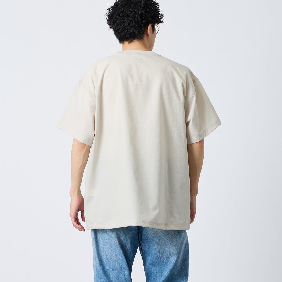 NANGA [ナンガ] ドットエア(R) コンフィーTシャツ [N2500-1J300A] S.BEG &&モデル身長：168cm 着用サイズ：L&&