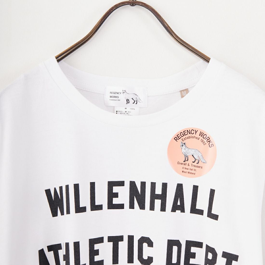 REGENCY WORKS [リージェンシーワークス] ロゴプリントショートスリーブTシャツ [02076-12] WHITE/BLAC
