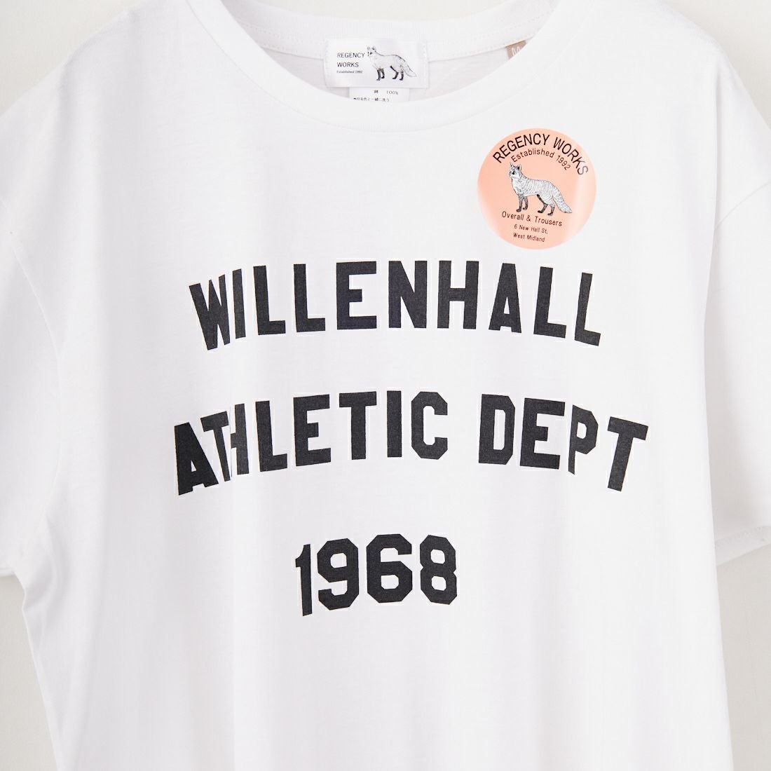 REGENCY WORKS [リージェンシーワークス] ロゴプリントショートスリーブTシャツ [02076-12] WHITE/BLAC