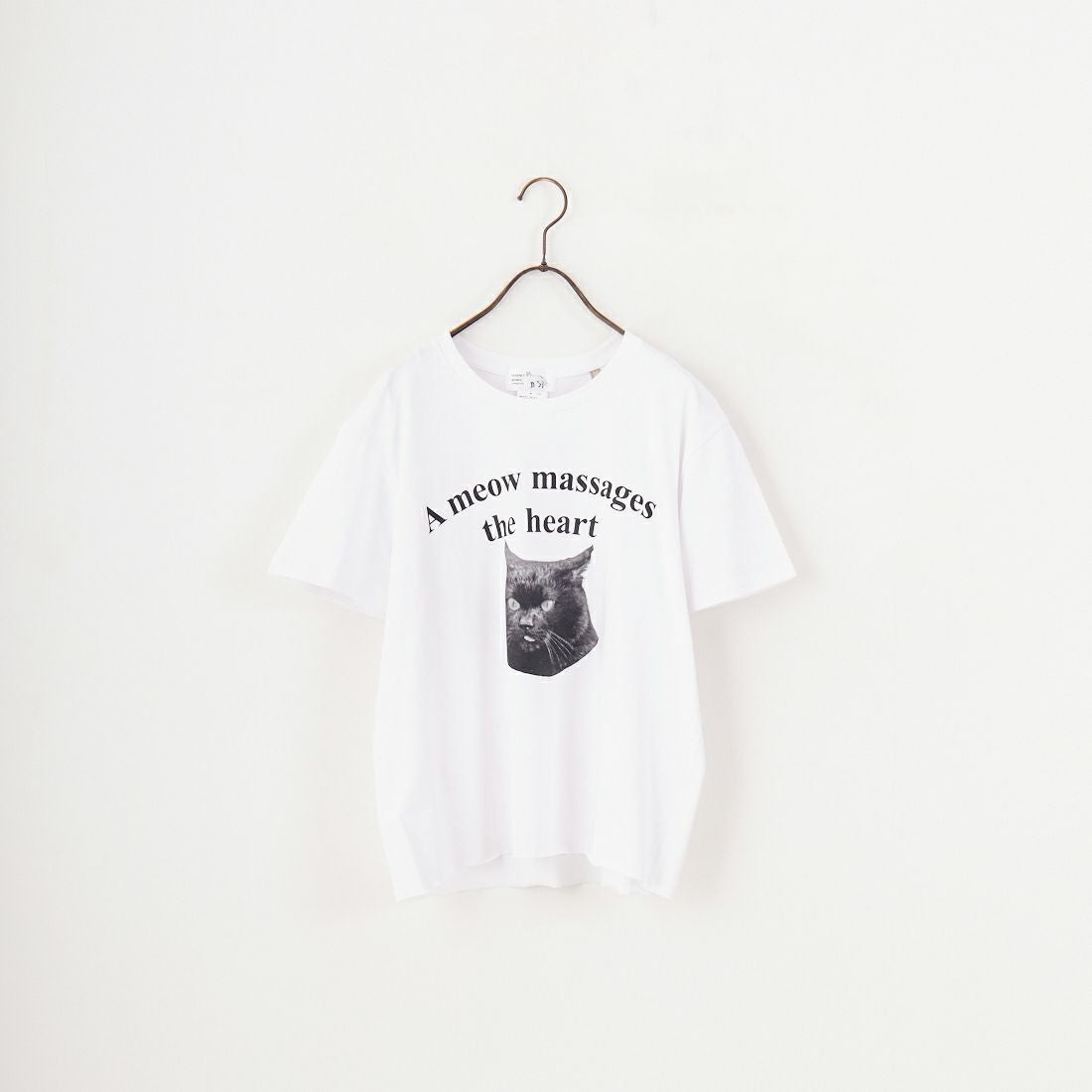 REGENCY WORKS [リージェンシーワークス] Meow メッセージショートスリーブTシャツ [02076-11] WHITE/BLAC
