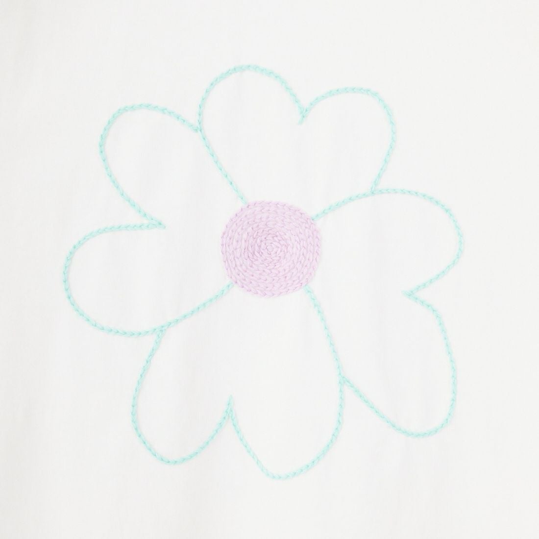 ChahChah [チャーチャー] フラワー刺繍ショートスリーブTシャツ [CC-25SS-C01] PURE WHITE