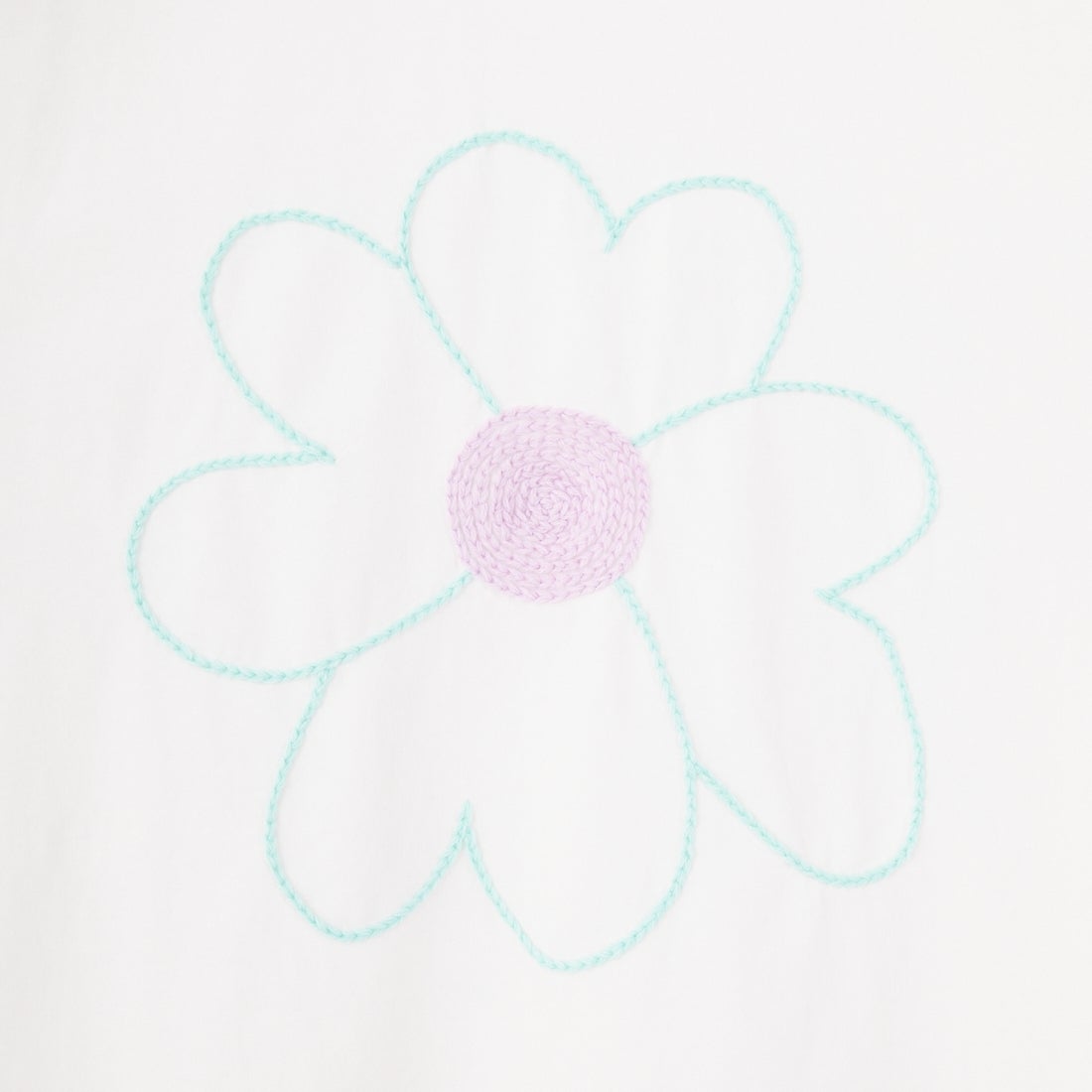 ChahChah [チャーチャー] フラワー刺繍ショートスリーブTシャツ [CC-25SS-C01] PURE WHITE