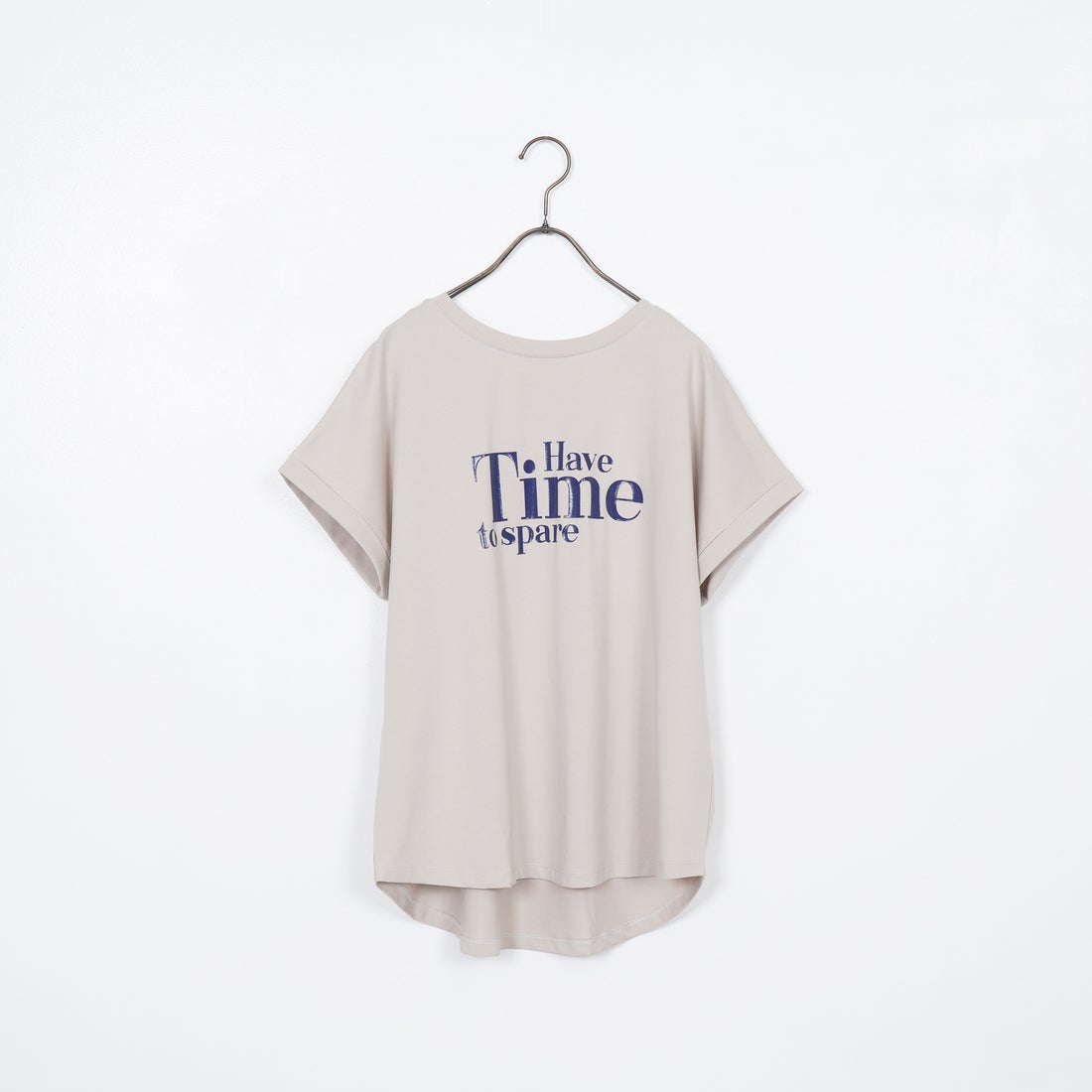 Maison de L'allure [メゾン ドゥ ラリュール] 光沢ラバーロゴプリントTシャツ [M25112029] 23 GREIGE