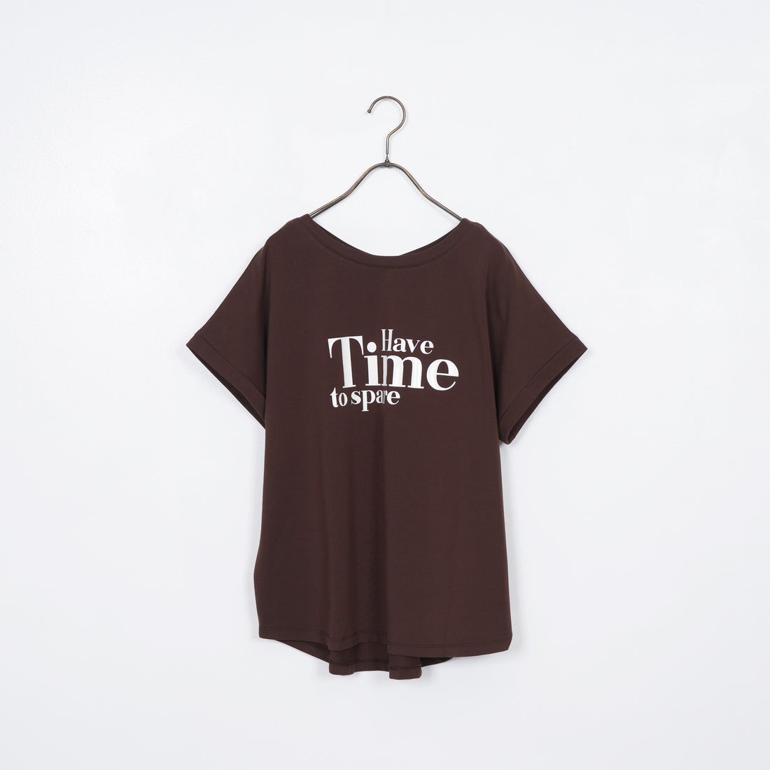 Maison de L'allure [メゾン ドゥ ラリュール] 光沢ラバーロゴプリントTシャツ [M25112029] 28 BROWN