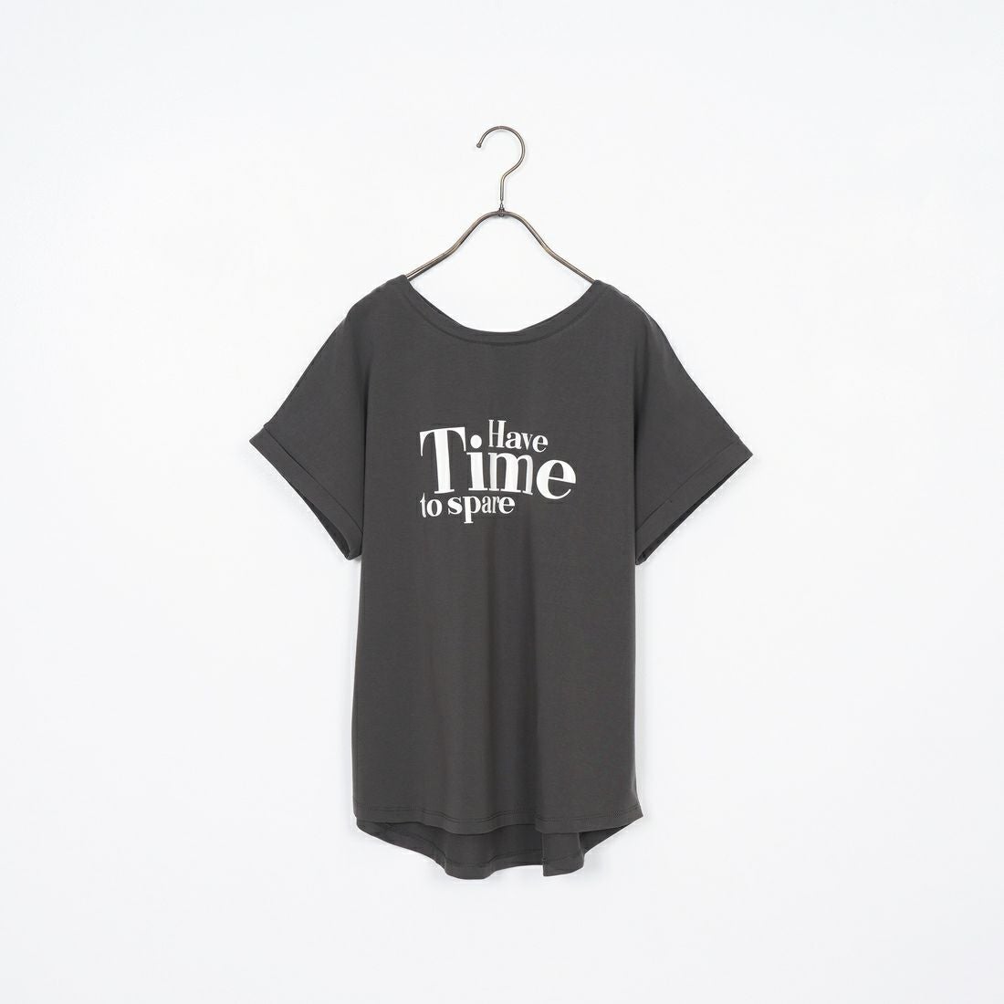 Maison de L'allure [メゾン ドゥ ラリュール] 光沢ラバーロゴプリントTシャツ [M25112029] 08 CHARCOA