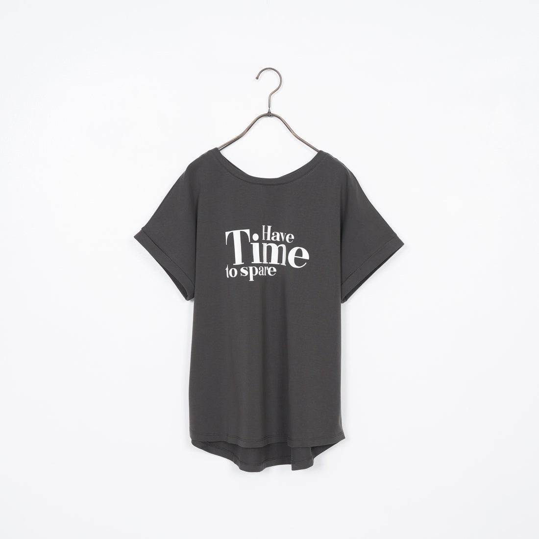 Maison de L'allure [メゾン ドゥ ラリュール] 光沢ラバーロゴプリントTシャツ [M25112029] 08 CHARCOA