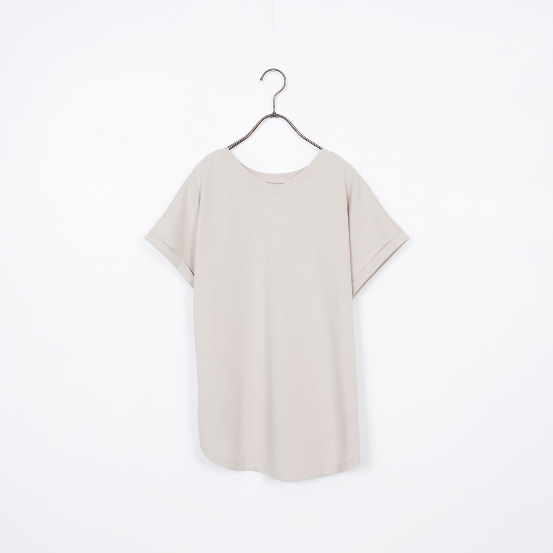 Maison de L'allure [メゾン ドゥ ラリュール] 光沢ラバーロゴプリントTシャツ [M25112029] 23 GREIGE