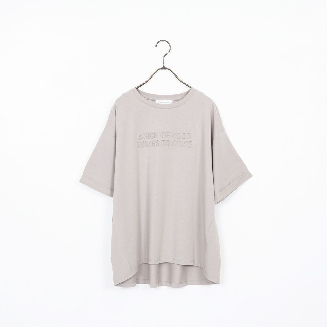Maison de L'allure [メゾン ドゥ ラリュール] エンボスロゴTシャツ [M25112028] 23 GREIGE