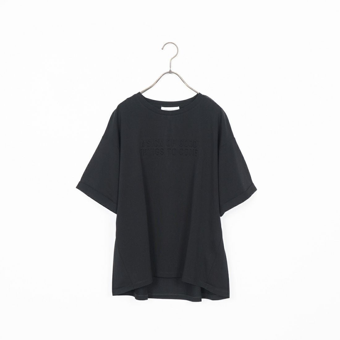Maison de L'allure [メゾン ドゥ ラリュール] エンボスロゴTシャツ [M25112028] 09 BLACK