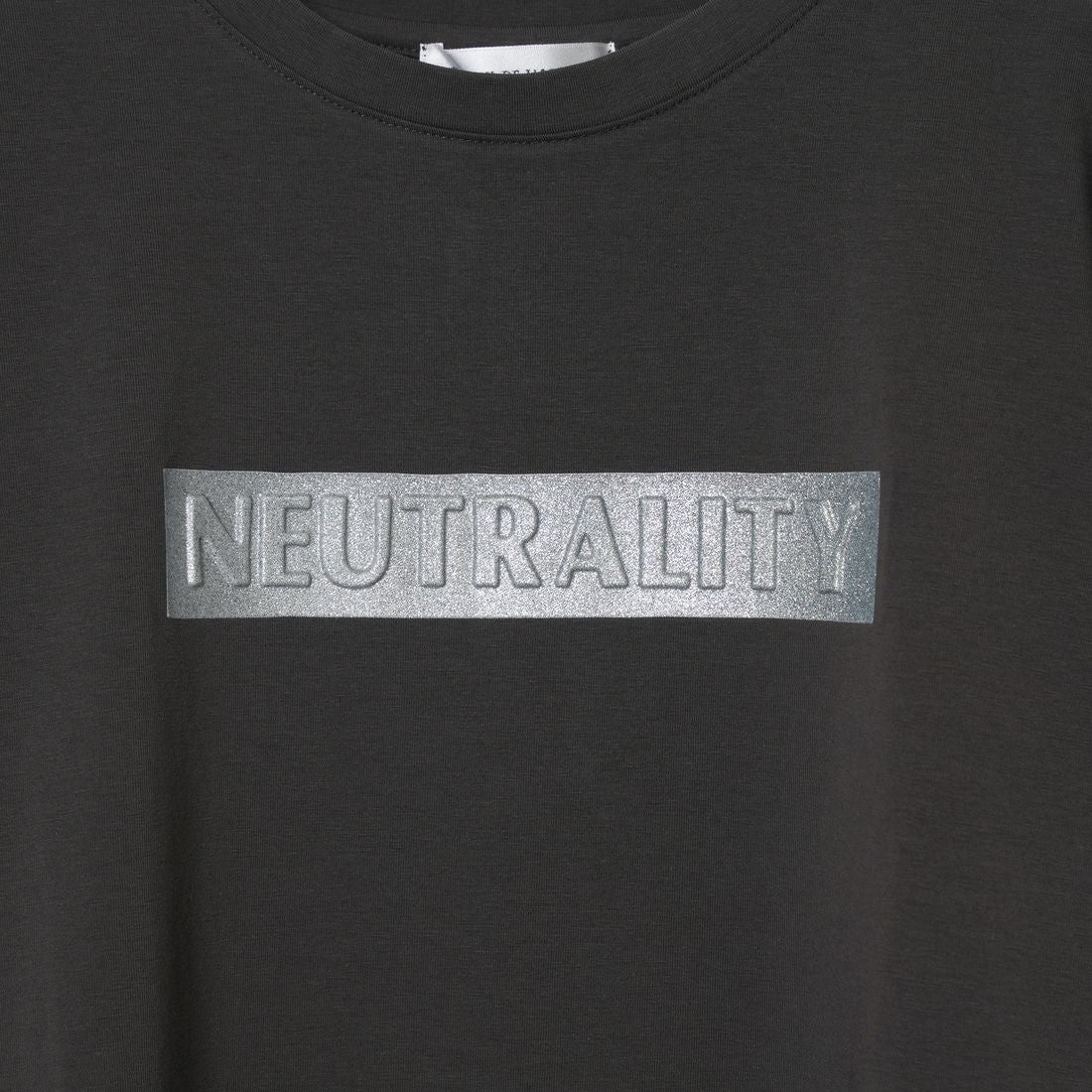 Maison de L'allure [メゾン ドゥ ラリュール] エンボスラメロゴTシャツ [M25112030]08 CHARCOA