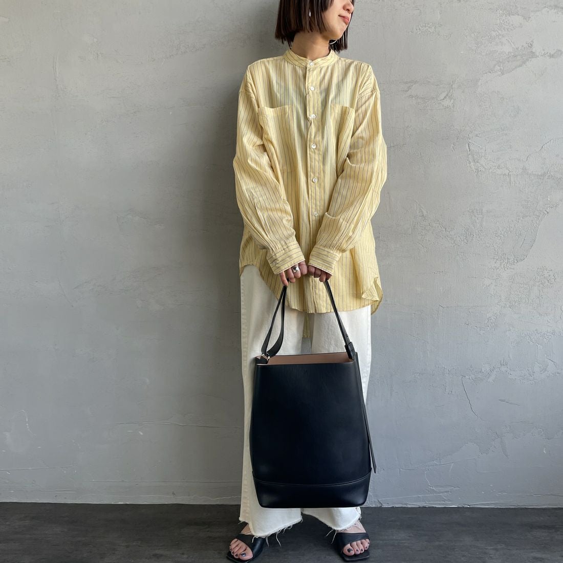 &MyuQ [アンドミューク] JUNO バケツ型トートバッグ [MCB071] BLACK