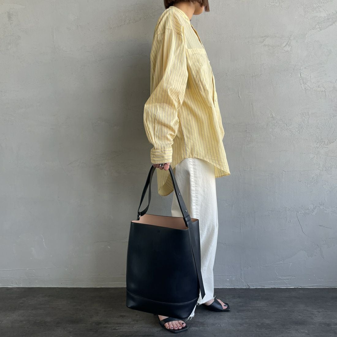 &MyuQ [アンドミューク] JUNO バケツ型トートバッグ [MCB071] BLACK