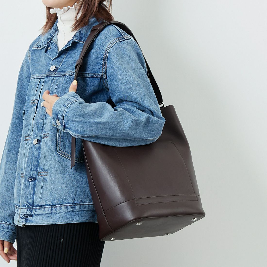 &MyuQ [アンドミューク] JUNO バケツ型トートバッグ [MCB071] BORDEAUX