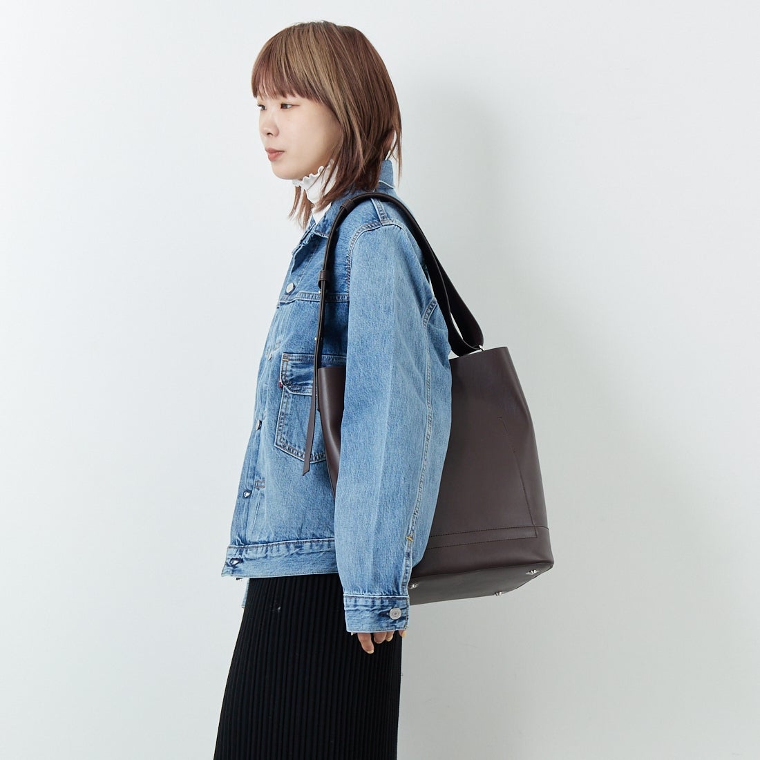 &MyuQ [アンドミューク] JUNO バケツ型トートバッグ [MCB071] BORDEAUX