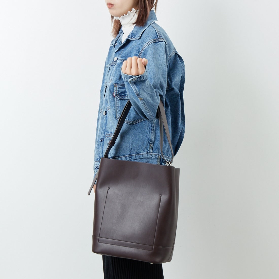 &MyuQ [アンドミューク] JUNO バケツ型トートバッグ [MCB071] BORDEAUX