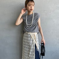 07 GRAY&&モデル身長：150cm 着用サイズ：F&&