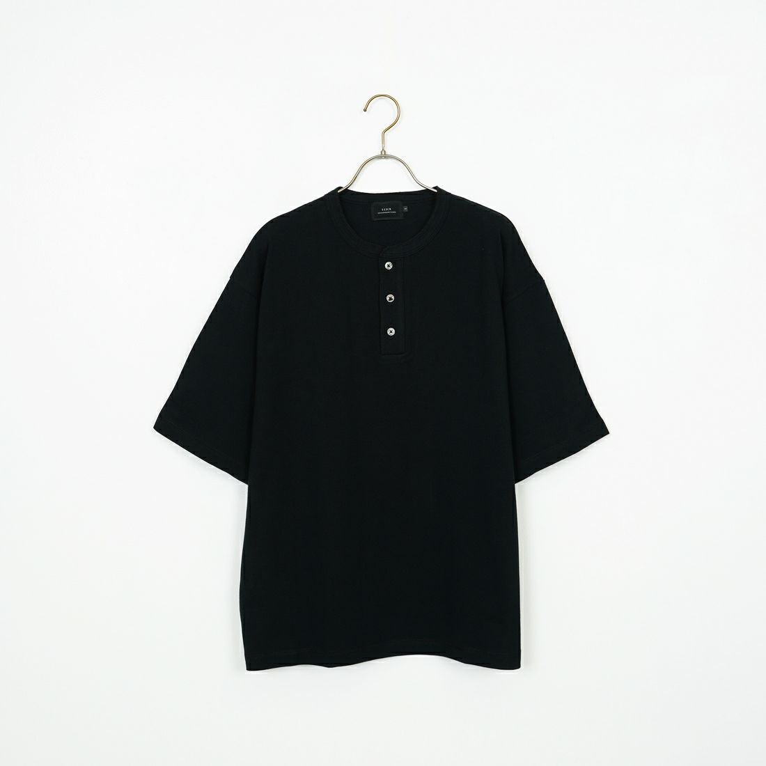 SLICK [スリック] 鹿の子ヘンリーネックTシャツ [5230109] 700 BLACK