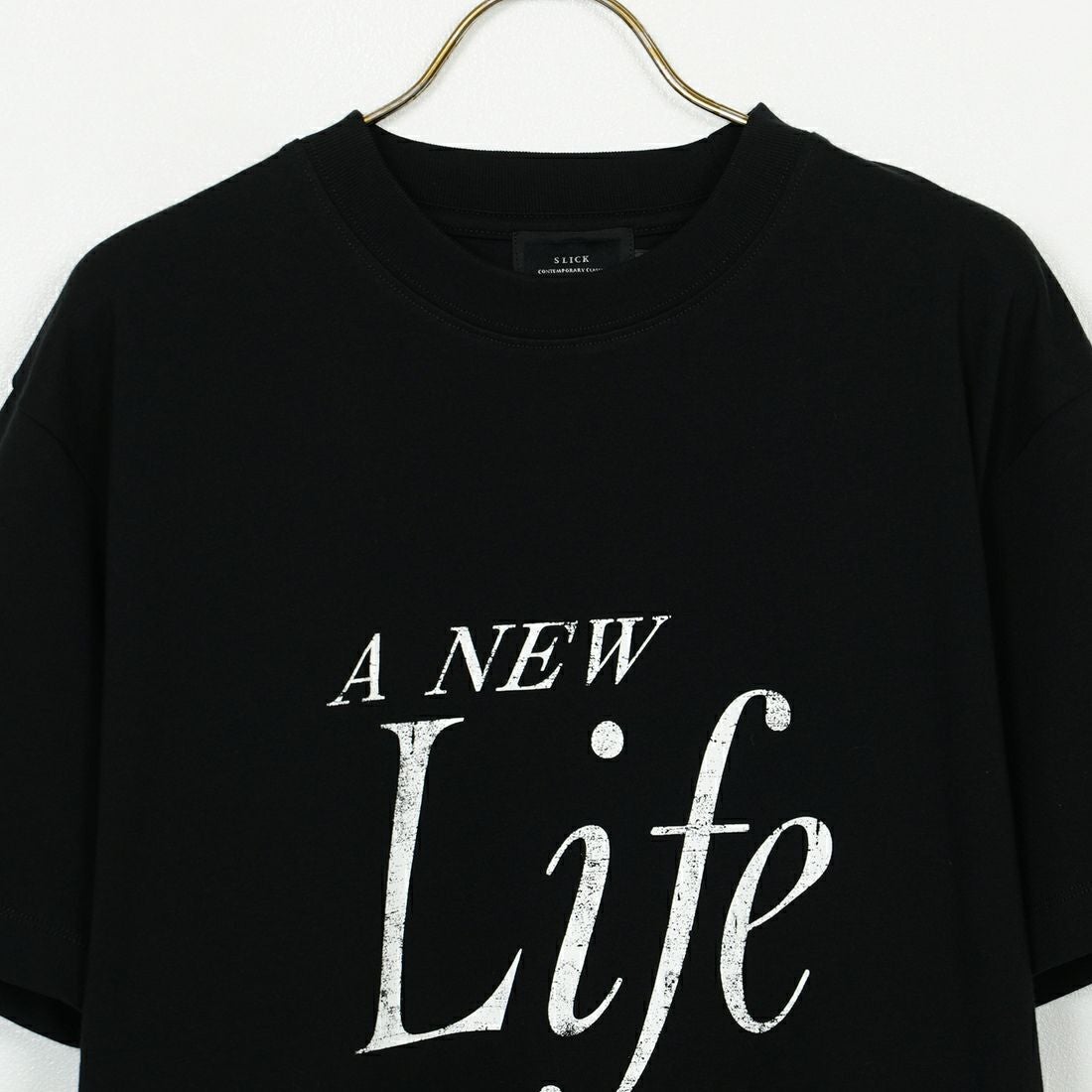 SLICK [スリック] レギュラーフィットプリントTシャツ [5230110] 700 BLACK
