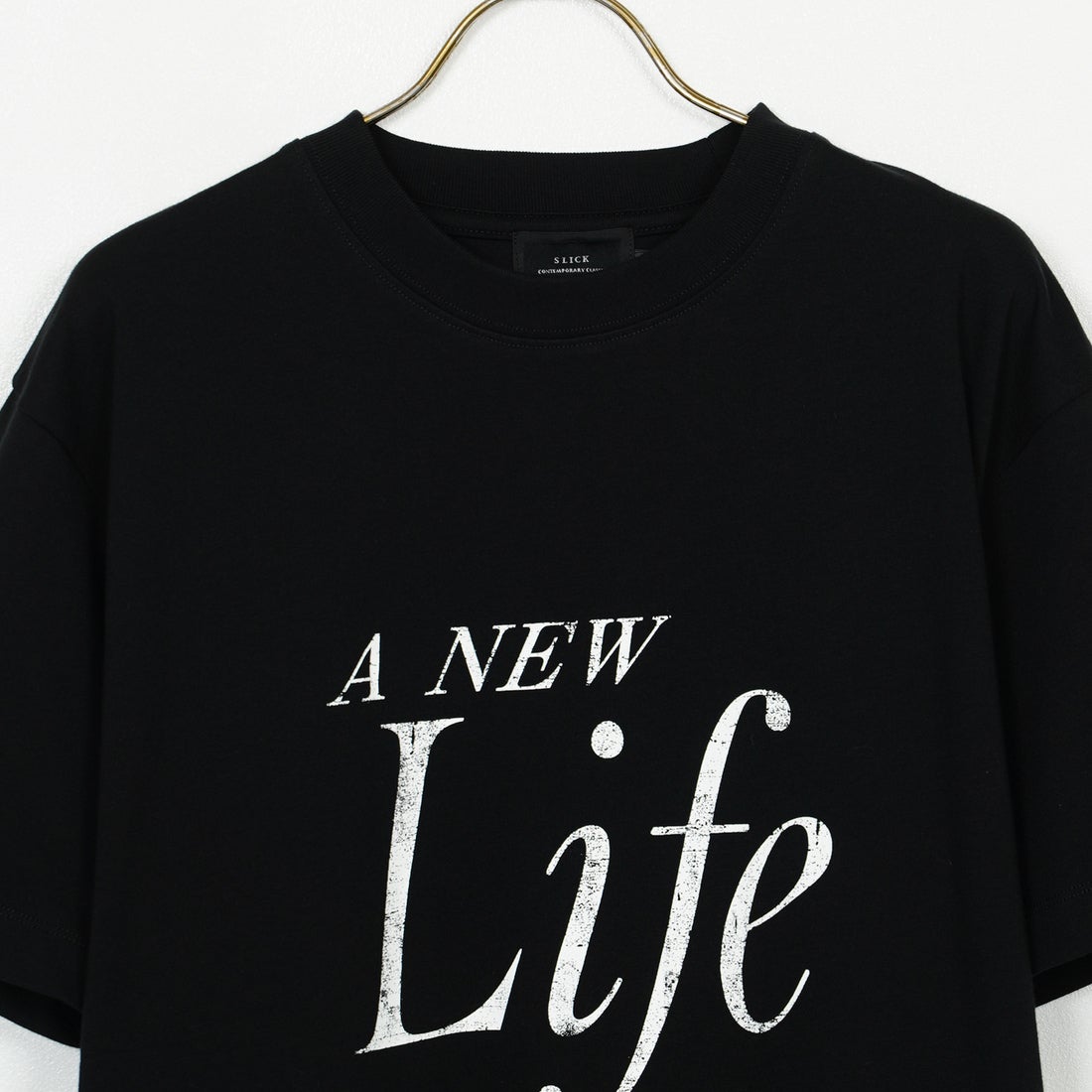 SLICK [スリック] レギュラーフィットプリントTシャツ [5230110] 700 BLACK