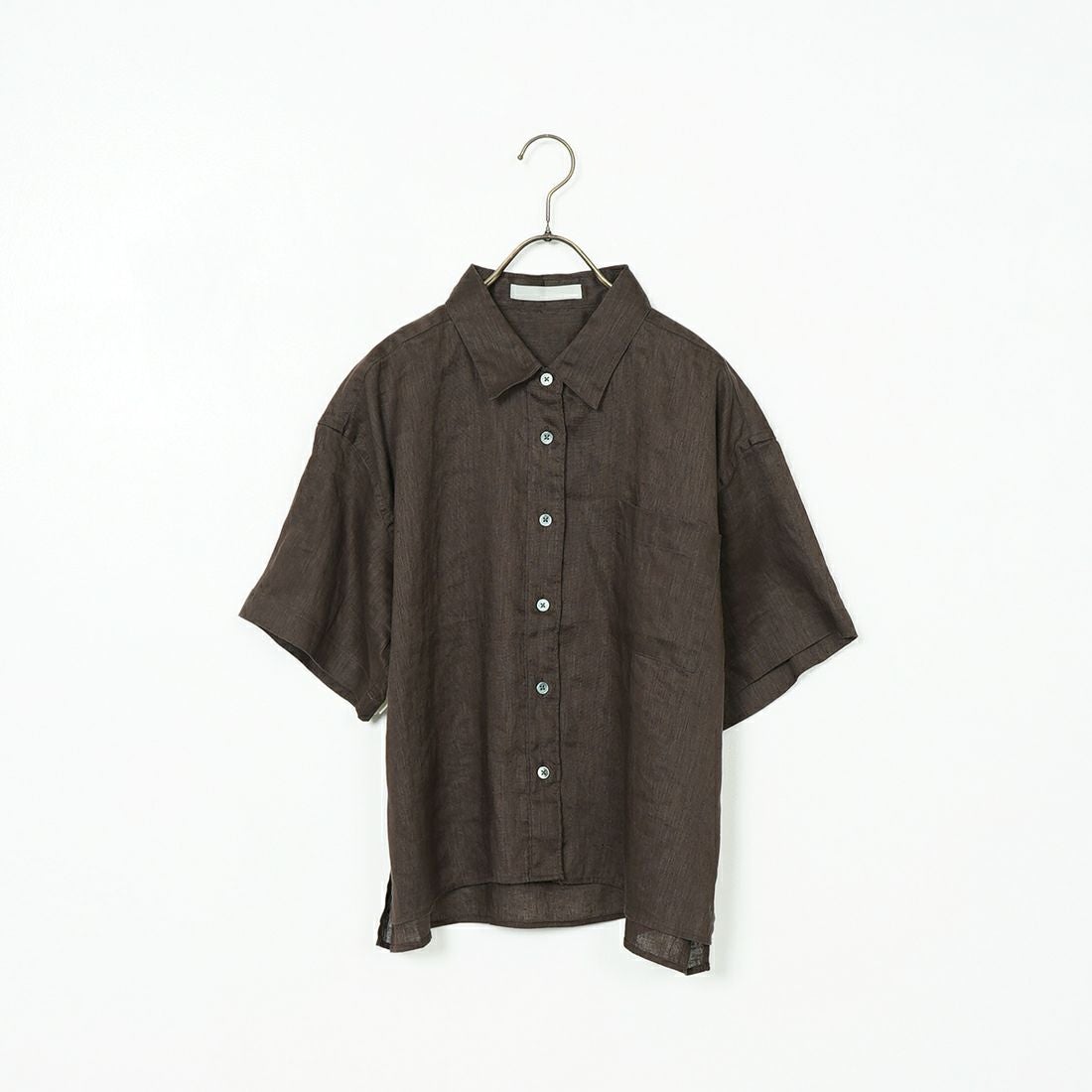 Jeans Factory Clothes [ジーンズファクトリークローズ] リネンショートスリーブシャツ [LFP501] BROWN