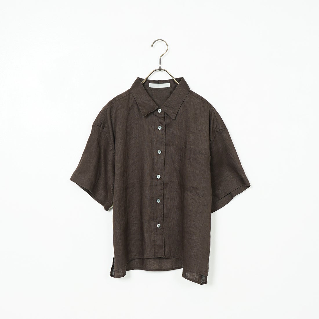 Jeans Factory Clothes [ジーンズファクトリークローズ] リネンショートスリーブシャツ [LFP501] BROWN