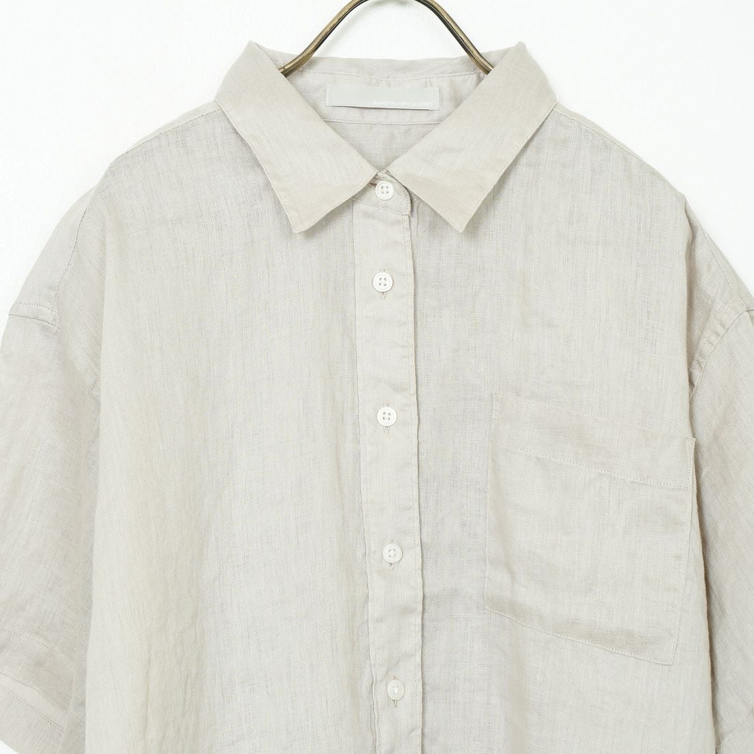 Jeans Factory Clothes [ジーンズファクトリークローズ] リネンショートスリーブシャツ [LFP501] BEIGE