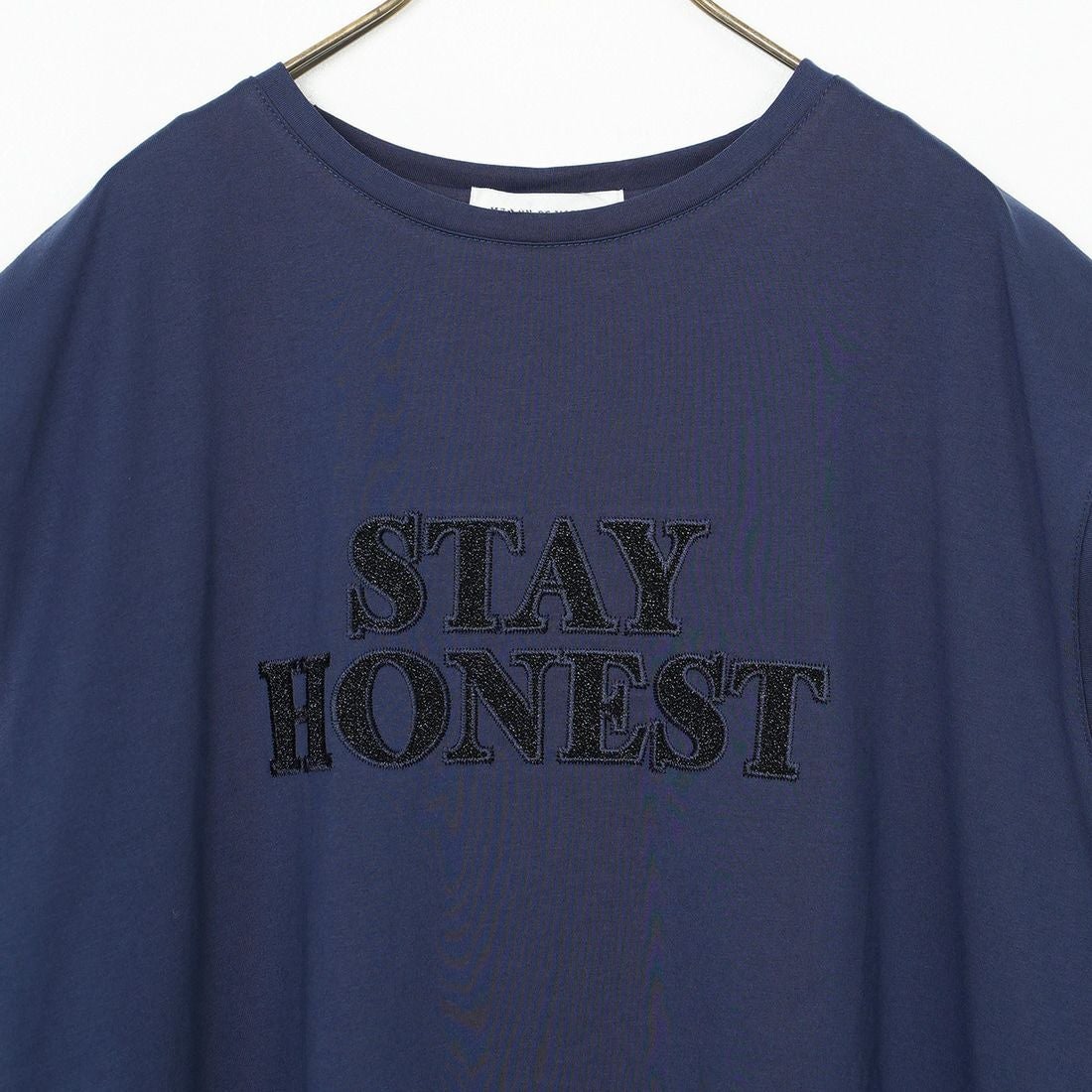 Maison de L'allure [メゾン ドゥ ラリュール] ラメアップリケノースリーブTシャツ [M25112026] 16 NAVY