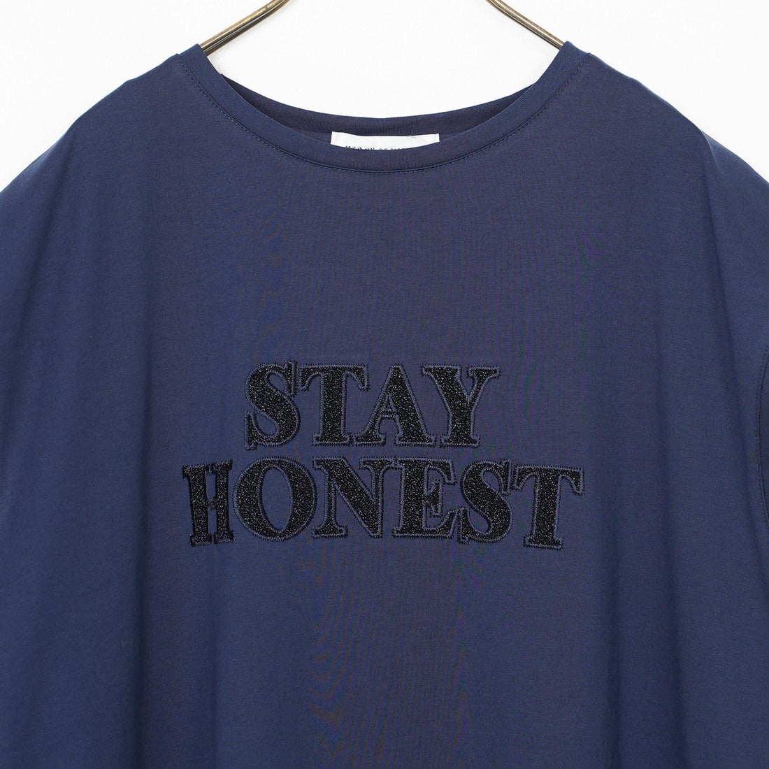 Maison de L'allure [メゾン ドゥ ラリュール] ラメアップリケノースリーブTシャツ [M25112026] 16 NAVY