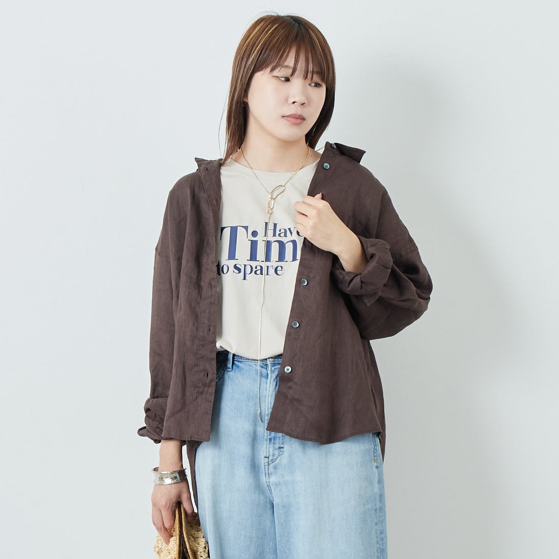 BROWN&&モデル身長：167cm 着用サイズ：F&&