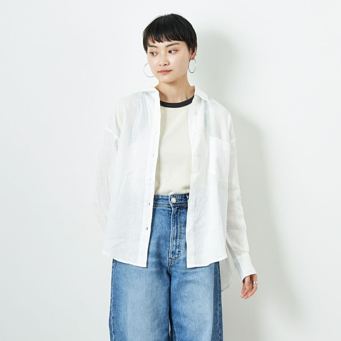 WHITE&&モデル身長：160cm 着用サイズ：F&&