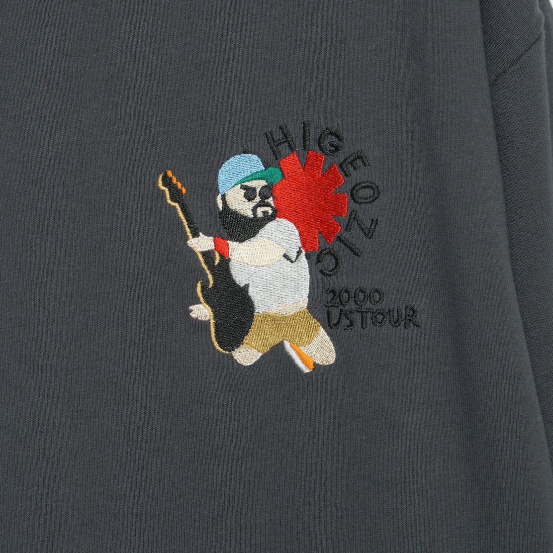 33Degrees [サーティスリーディグリーズ] 髭おじさんサガラ刺繍半袖Tシャツ [TDR-252-024] B BLACK