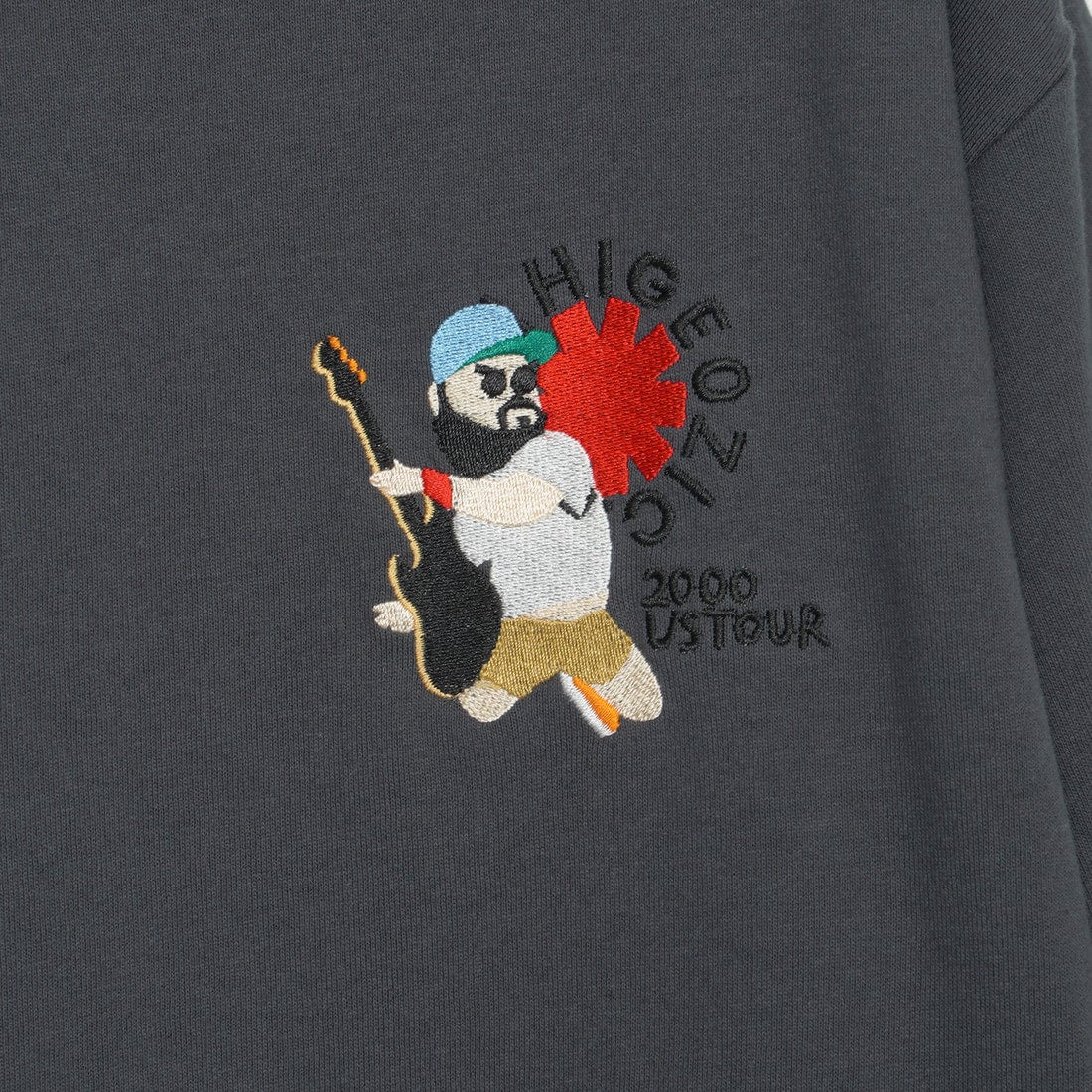 33Degrees [サーティスリーディグリーズ] 髭おじさんサガラ刺繍半袖Tシャツ [TDR-252-024] B BLACK