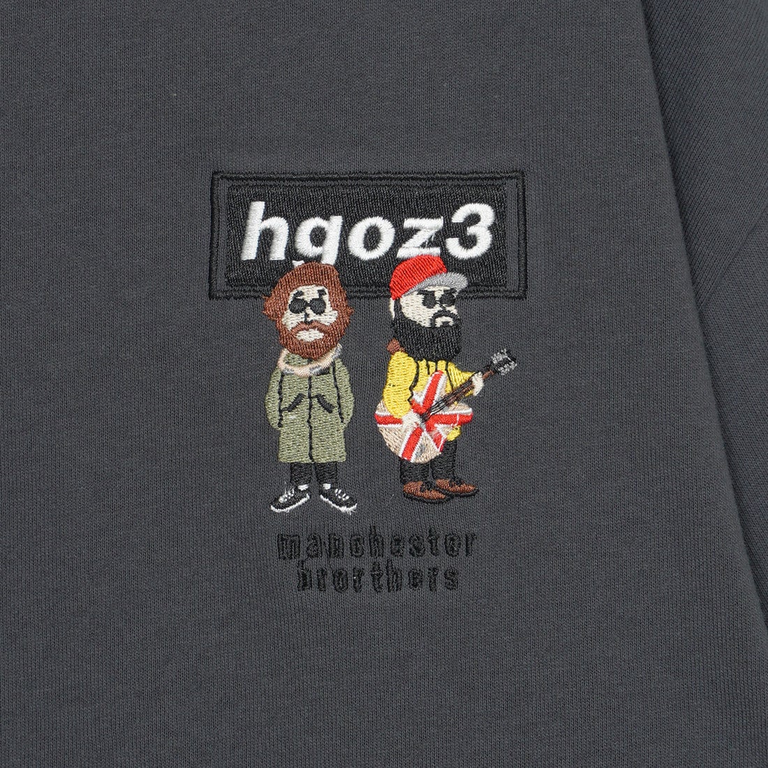 33Degrees [サーティスリーディグリーズ] 髭おじさんサガラ刺繍半袖Tシャツ [TDR-252-024] A BLACK