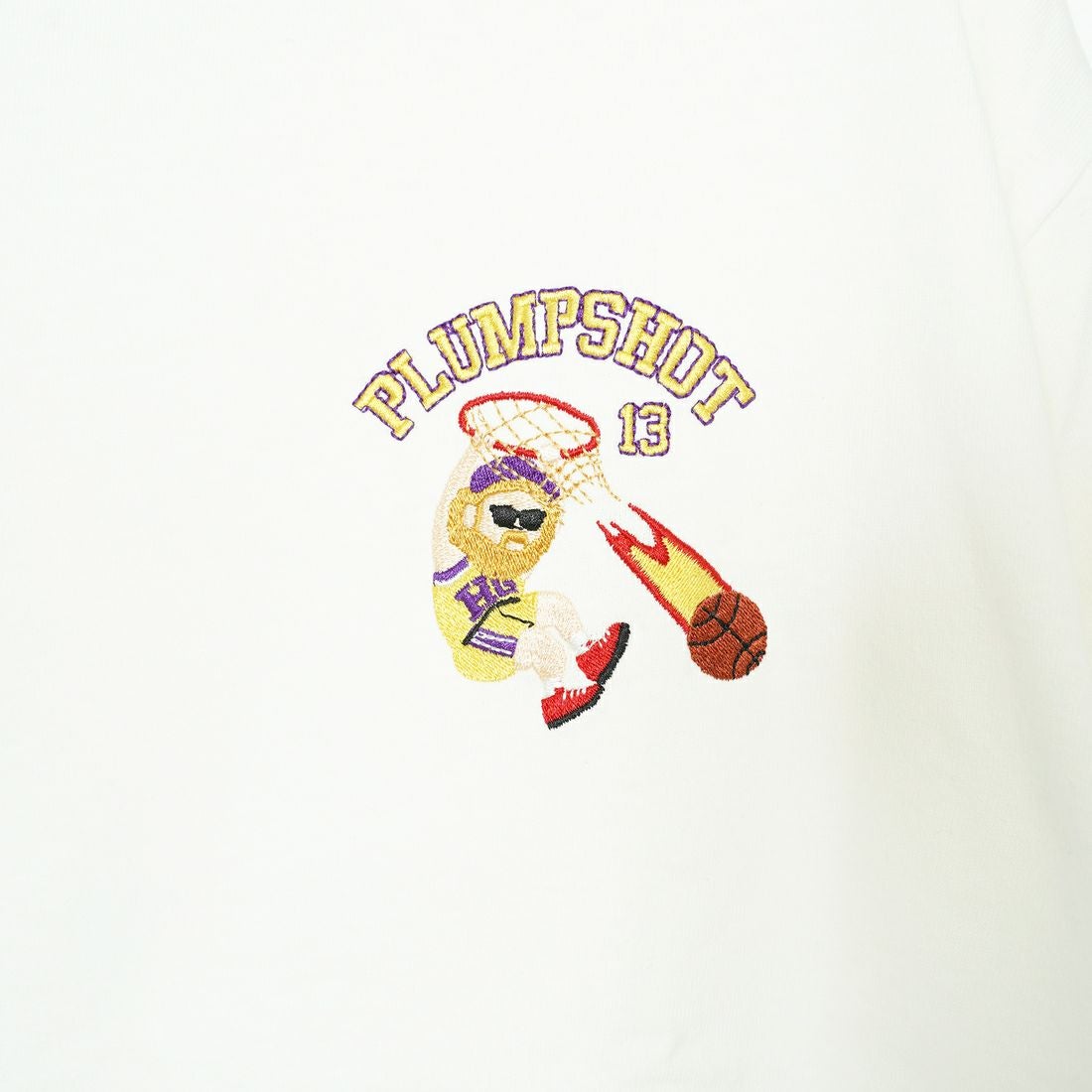 33Degrees [サーティスリーディグリーズ] 髭おじさんサガラ刺繍半袖Tシャツ [TDR-252-024] G WHITE